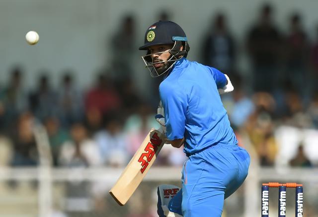 India A batsman Shikhar Dhawan reached his fifty in 73 balls against England. (AFP) India A batsman Shikhar Dhawan reached his fifty in 73 balls against England. (AFP)