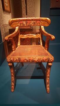 Armchair, Srinagar. Based on Regency furniture design, it was made for display at the London International Exhibition of 1871. It has never been used. (HT Photo) Armchair, Srinagar. Based on Regency furniture design, it was made for display at the London International Exhibition of 1871. It has never been used. (HT Photo)