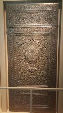 Door from late 19th century India that is featured in a new exhibition on Lockwood Kipling, the father of author Rudyard Kipling, at the Victoria & Albert Museum in London (HT Photo) Door from late 19th century India that is featured in a new exhibition on Lockwood Kipling, the father of author Rudyard Kipling, at the Victoria & Albert Museum in London (HT Photo)