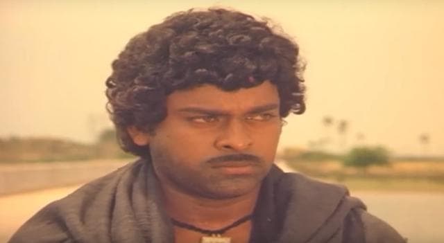 Chiranjeevi in a still from his hit film Khaidi. (YouTube Grab) Chiranjeevi in a still from his hit film Khaidi. (YouTube Grab)