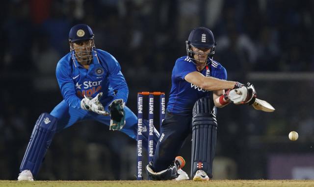 Sam Billings smashed a match-winning 93 to guide England to a three-wicket victory against India A. (REUTERS) Sam Billings smashed a match-winning 93 to guide England to a three-wicket victory against India A. (REUTERS)