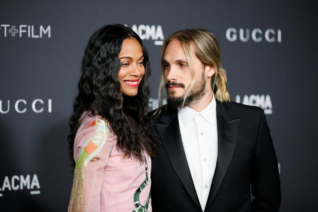 Actor Zoe Saldana (L) and husband Marco Perego (R) pose at the Los Angeles County Museum of Art (LACMA) Art+Film Gala in Los Angeles. (REUTERS) Actor Zoe Saldana (L) and husband Marco Perego (R) pose at the Los Angeles County Museum of Art (LACMA) Art+Film Gala in Los Angeles. (REUTERS)