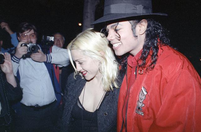 In this April 10, 1991, file photo, Madonna and Michael Jackson go out for dinner together at a restaurant in Los Angeles. (ASSOCIATED PRESS) In this April 10, 1991, file photo, Madonna and Michael Jackson go out for dinner together at a restaurant in Los Angeles. (ASSOCIATED PRESS)