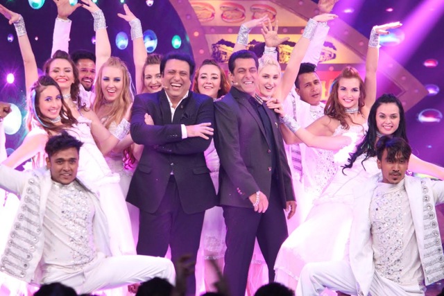 Salman and Govinda shake a leg on Bigg Boss 10 stage. (Colors) Salman and Govinda shake a leg on Bigg Boss 10 stage. (Colors)