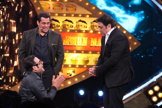 Govinda, Krushna and Salman on Bigg Boss 10. (Colors) Govinda, Krushna and Salman on Bigg Boss 10. (Colors)
