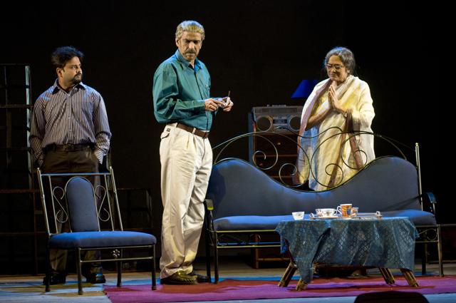 Rudraprasd (second from left) and Swatilekha shares the stage