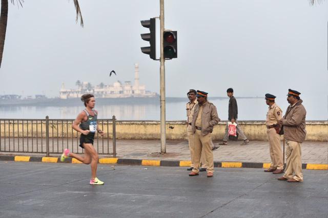 This year with 53 elite international and Indian runners have the lined up for the competition. (Aalok Soni/HT Photo) This year with 53 elite international and Indian runners have the lined up for the competition. (Aalok Soni/HT Photo)