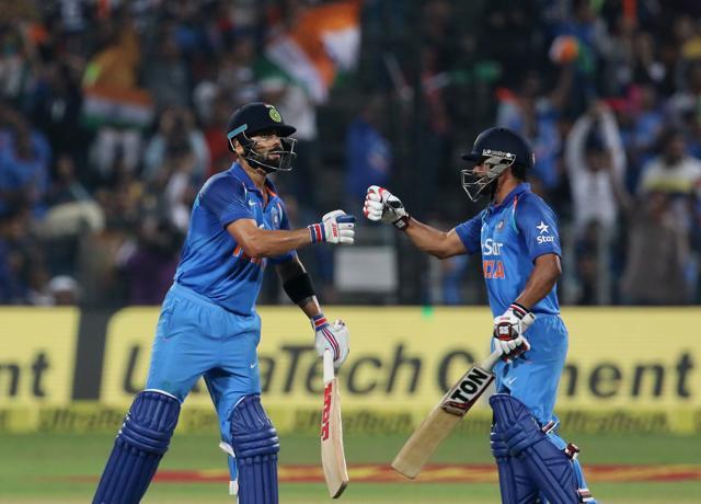 India vs England 1st ODI: Virat Kohli, Kedar Jadhav tons clinch ...