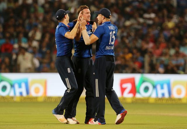MS Dhoni departed cheaply as England continued to take wickets at regular intervals to dent India in their chase of 351. (BCCI) MS Dhoni departed cheaply as England continued to take wickets at regular intervals to dent India in their chase of 351. (BCCI)