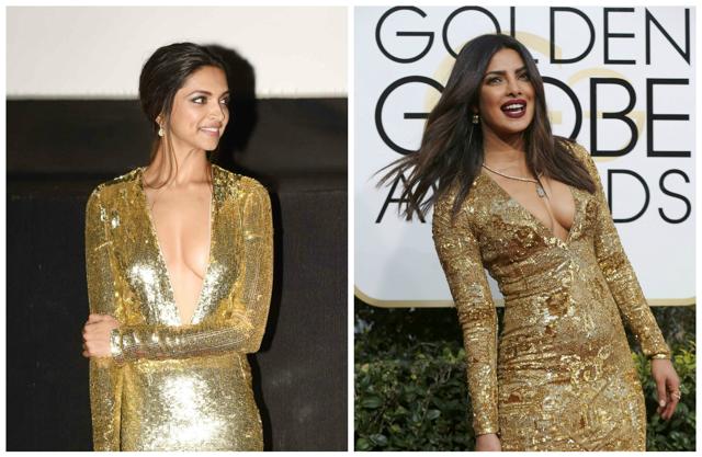 Deepika Padukone Xxx Com - Deepika Padukone or Priyanka Chopra: Who wore the sparkly gown better? |  Hollywood - Hindustan Times