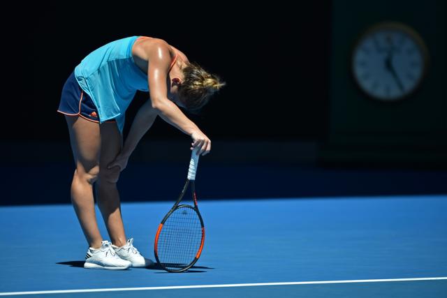 Simona Halep, seeded fourth, crashed out in the first round of the Australian Open. (AFP) Simona Halep, seeded fourth, crashed out in the first round of the Australian Open. (AFP)