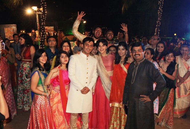 Taapsee poses with the groom and the bride. Taapsee poses with the groom and the bride.