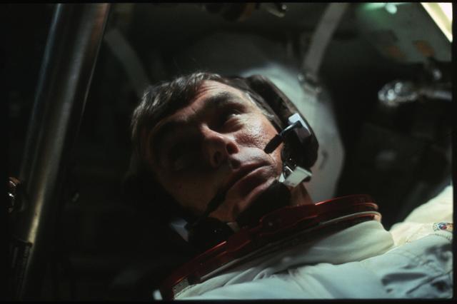 Gene Cernan is pictured in the Command Module during the outbound trip from the moon during the Apollo 17 mission in this December, 1972 Nasa handout photo. (Reuters File Photo) Gene Cernan is pictured in the Command Module during the outbound trip from the moon during the Apollo 17 mission in this December, 1972 Nasa handout photo. (Reuters File Photo)