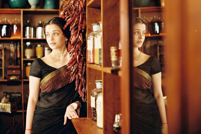 A still from the film Mistress of Spices starring Aishwarya Rai Bachchan, adapted from Divakaruni’s novel of the same name. A still from the film Mistress of Spices starring Aishwarya Rai Bachchan, adapted from Divakaruni’s novel of the same name.