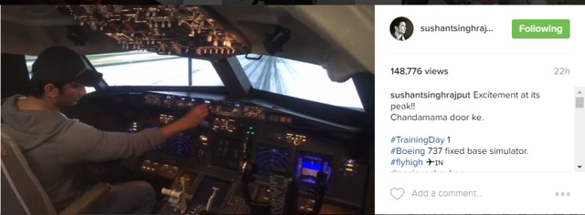 Actor Sushant Singh Rajput learns how to fly a plane.