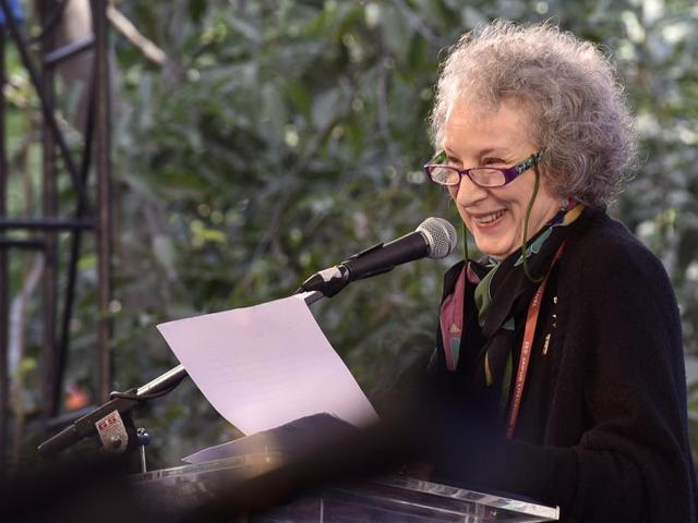 Poet-novelist Margaret Atwood at JLF last year. (HT archive) Poet-novelist Margaret Atwood at JLF last year. (HT archive)