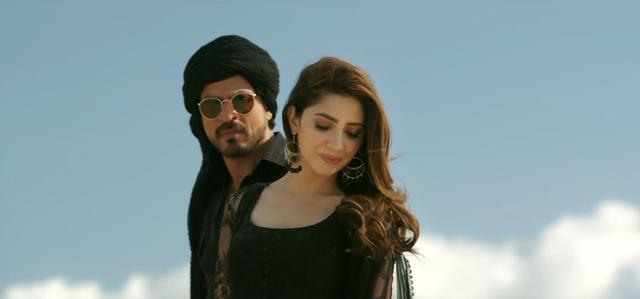 Mahira Khan and Shah Rukh Khan in a still from Raees. (YouTube)