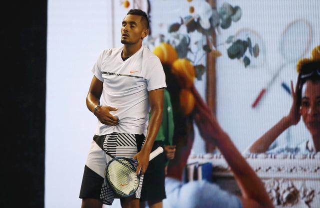 Nick Kyrgios has been accused of tanking, a term which relates to lack of best efforts, an offence for which he was banned and he sought a meeting with a sports psychologist. (REUTERS) Nick Kyrgios has been accused of tanking, a term which relates to lack of best efforts, an offence for which he was banned and he sought a meeting with a sports psychologist. (REUTERS)
