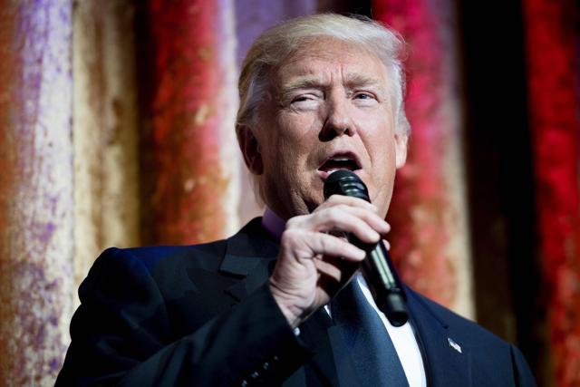 US President-elect Donald Trump speaks at the Chairman's Global Dinner, a black-tie, invitation-only dinner aimed at introducing foreign diplomats to the team tasked with implementing the "America First" policies of the next administration, in Washington, DC on January 17, 2017. (AFP) US President-elect Donald Trump speaks at the Chairman's Global Dinner, a black-tie, invitation-only dinner aimed at introducing foreign diplomats to the team tasked with implementing the "America First" policies of the next administration, in Washington, DC on January 17, 2017. (AFP)