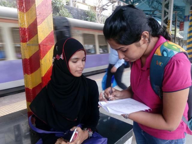 A volunteer performs a safety audit at a railway station (Photo courtesy: Akshara Centre) A volunteer performs a safety audit at a railway station (Photo courtesy: Akshara Centre)