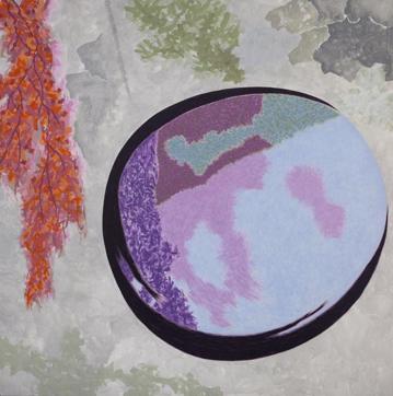 Looking into a Well - A Spray of Blossoms, Gieve Patel, 2010, acrylic on canvas (Photo courtesy: Galerie Mirchandani + Steinruecke)