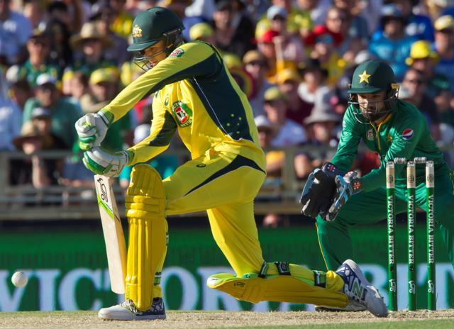 Peter Handscomb bats during the third one-day international (ODI) cricket match between Pakistan and Australia at the WACA in Perth. (AFP) Peter Handscomb bats during the third one-day international (ODI) cricket match between Pakistan and Australia at the WACA in Perth. (AFP)