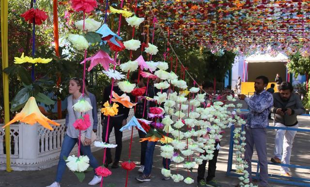 The venue of the Jaipur Literature Festival, which begins from January 19. (Himanshu Vyas/HT Photo) The venue of the Jaipur Literature Festival, which begins from January 19. (Himanshu Vyas/HT Photo)