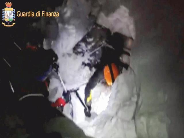 A photo taken from a video shows a rescuer entering the Hotel Rigopiano in Farindola. (REUTERS) A photo taken from a video shows a rescuer entering the Hotel Rigopiano in Farindola. (REUTERS)