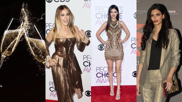 Raising a toast with a glittering shade of Champagne has become the season’s norm. Here’s Sarah Jessica Parker, Victoria Justice and Diana Penty acing it. (Shutterstock/AFP) Raising a toast with a glittering shade of Champagne has become the season’s norm. Here’s Sarah Jessica Parker, Victoria Justice and Diana Penty acing it. (Shutterstock/AFP)