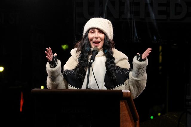 Singer Cher speaks onstage. (AFP)