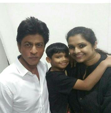Punekar and her son with SRK on the little boy’s birthday. Moments like this make all the long hours worthwhile, she says. Punekar and her son with SRK on the little boy’s birthday. Moments like this make all the long hours worthwhile, she says.