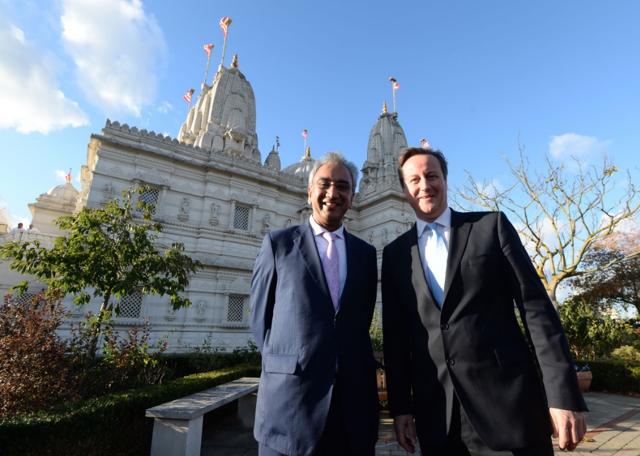 Popat with former British PM David Cameron. (Via lordpopat.com) Popat with former British PM David Cameron. (Via lordpopat.com)