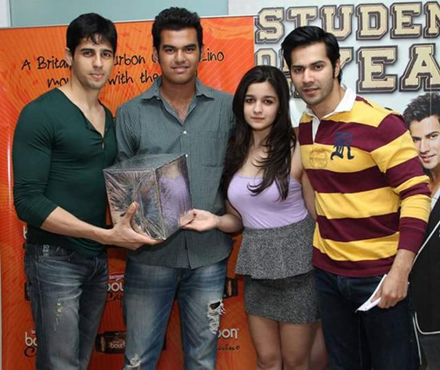 Vinesh Prabhu with Sidharth Malhotra, Alia Bhatt and Varun Dhawan before the release of Student of the Year (2012). Vinesh Prabhu with Sidharth Malhotra, Alia Bhatt and Varun Dhawan before the release of Student of the Year (2012).