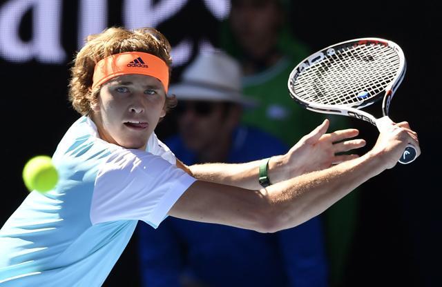 Alexander Zverev clinched the first set against Rafael Nadal 6-4 to put the ninth seed under pressure. (AP) Alexander Zverev clinched the first set against Rafael Nadal 6-4 to put the ninth seed under pressure. (AP)