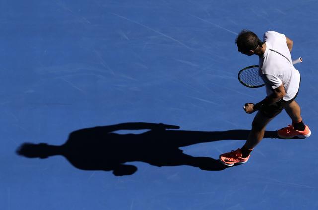 Rafael Nadal bounced back by winning the second set 6-3 after losing the first set 4-6. (AP) Rafael Nadal bounced back by winning the second set 6-3 after losing the first set 4-6. (AP)