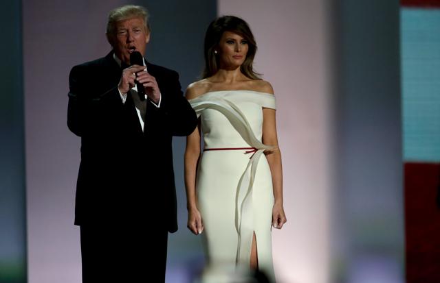 The 45th American President Donald Trump and First Lady Melania Trump attend the Liberty Inaugural Ball in Washington on Friday. (AFP) The 45th American President Donald Trump and First Lady Melania Trump attend the Liberty Inaugural Ball in Washington on Friday. (AFP)