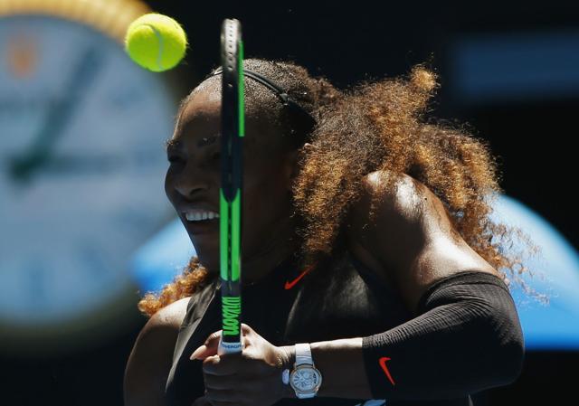 Serena Williams entered the fourth round of the Australian Open with a straight sets 6-1, 6-3 win over Nicole Gibbs. (REUTERS) Serena Williams entered the fourth round of the Australian Open with a straight sets 6-1, 6-3 win over Nicole Gibbs. (REUTERS)