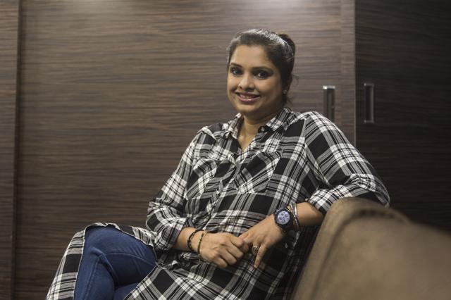 Former air hostess Vidya Punekar now heads operations at Shane and Falguni Peacock’s studio and liaises with celebrity managers and stylists on what stars wear to events. (Aalok Soni/HT PHOTO)