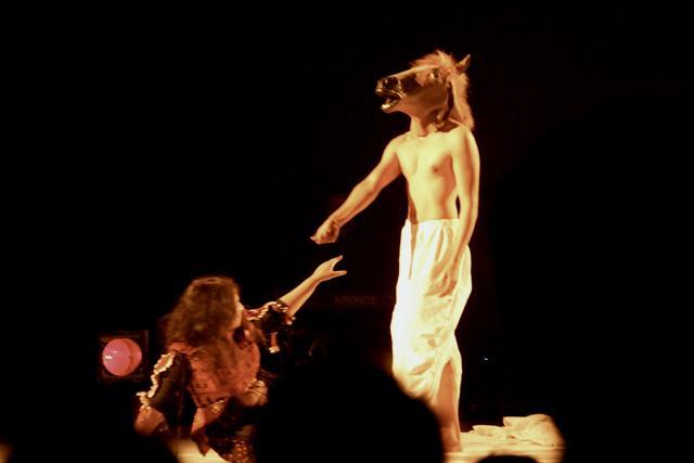 Nick Bottom and Titania in a scene from the play (HT Photo)