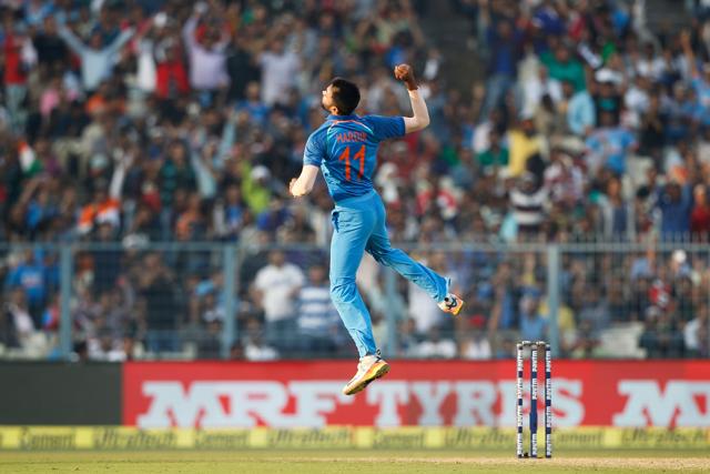 Hardik Pandya chipped in with three important wickets and ended up with figures of 10-1-49-3. (BCCI)