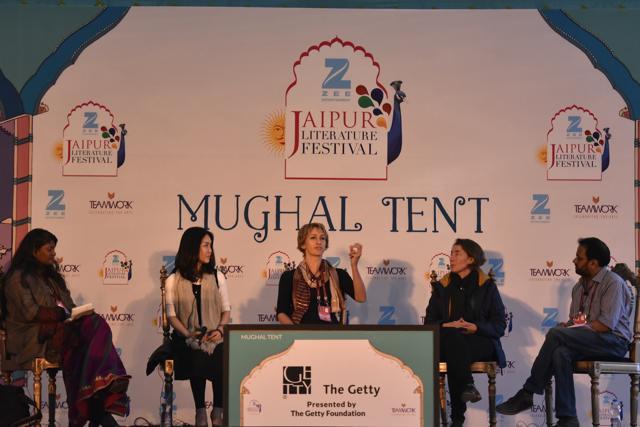 The four authors during the session (from left): Rosalyn D'Mello, Hyeonseo Lee, Bee Rowlatt, Emma Sky with moderator Samanth Subramanian. (Saumya Khandelwal/HT Photo ) The four authors during the session (from left): Rosalyn D'Mello, Hyeonseo Lee, Bee Rowlatt, Emma Sky with moderator Samanth Subramanian. (Saumya Khandelwal/HT Photo )
