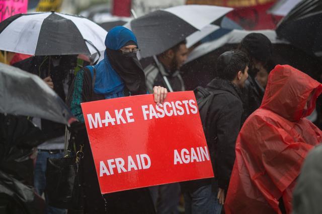People march in the rain to protest the inauguration of President Donald Trump on January 20 in Los Angeles, California. (AFP Photo) People march in the rain to protest the inauguration of President Donald Trump on January 20 in Los Angeles, California. (AFP Photo)