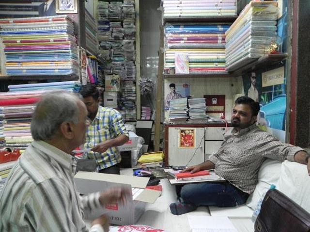 Sudhir Parekh had bought cloth before the November 8 scrapping of high denomination notes, which is still with him, unsold. (IndiaSpend) Sudhir Parekh had bought cloth before the November 8 scrapping of high denomination notes, which is still with him, unsold. (IndiaSpend)