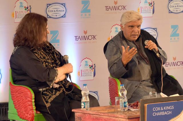 Poet-lyricist Javed Akhtar during one of the sessions at the 10th edition of the Jaipur Literature Festival. (Prabhakar Sharma/HT Photo) Poet-lyricist Javed Akhtar during one of the sessions at the 10th edition of the Jaipur Literature Festival. (Prabhakar Sharma/HT Photo)