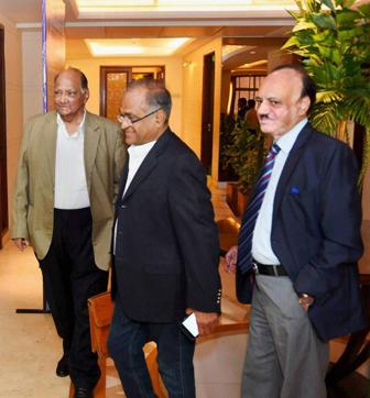 Senior BCCI vice-president CK Khanna (extreme right) could be given temporary charge of the BCCI. The CEO Rahul Johri is already handling routine matters. Sharad Pawar (extreme left) and Niranjan Shah are above 70 and the age cap will apply to them. (PTI) Senior BCCI vice-president CK Khanna (extreme right) could be given temporary charge of the BCCI. The CEO Rahul Johri is already handling routine matters. Sharad Pawar (extreme left) and Niranjan Shah are above 70 and the age cap will apply to them. (PTI)