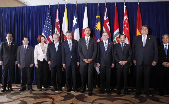 US President Barack Obama (C) takes part in the Trans-Pacific Partnership meeting at the APEC summit in Japan in 2010. (AP file photo) US President Barack Obama (C) takes part in the Trans-Pacific Partnership meeting at the APEC summit in Japan in 2010. (AP file photo)