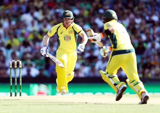 Australia's Travis Head (L) runs between the wickets during the fifth one-day international (ODI) cricket match against Pakistan. (AFP) Australia's Travis Head (L) runs between the wickets during the fifth one-day international (ODI) cricket match against Pakistan. (AFP)