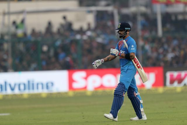 Virat Kohli Captain of India departs during the first T20 International between India and England held at Green Park Stadium in Kanpur on the 26th January 2017 Photo by: Ron Gaunt/ BCCI/ SPORTZPICS