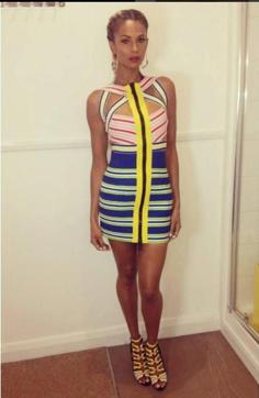 Alesha Dixon in a bandage dress. (Instagram)