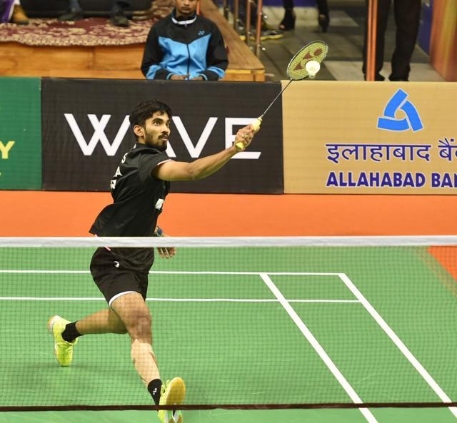 Kidambi Srikanth in action during her quarterfinal match at Syed Modi Grand Prix Gold in Lucknow. (HT Photo) Kidambi Srikanth in action during her quarterfinal match at Syed Modi Grand Prix Gold in Lucknow. (HT Photo)